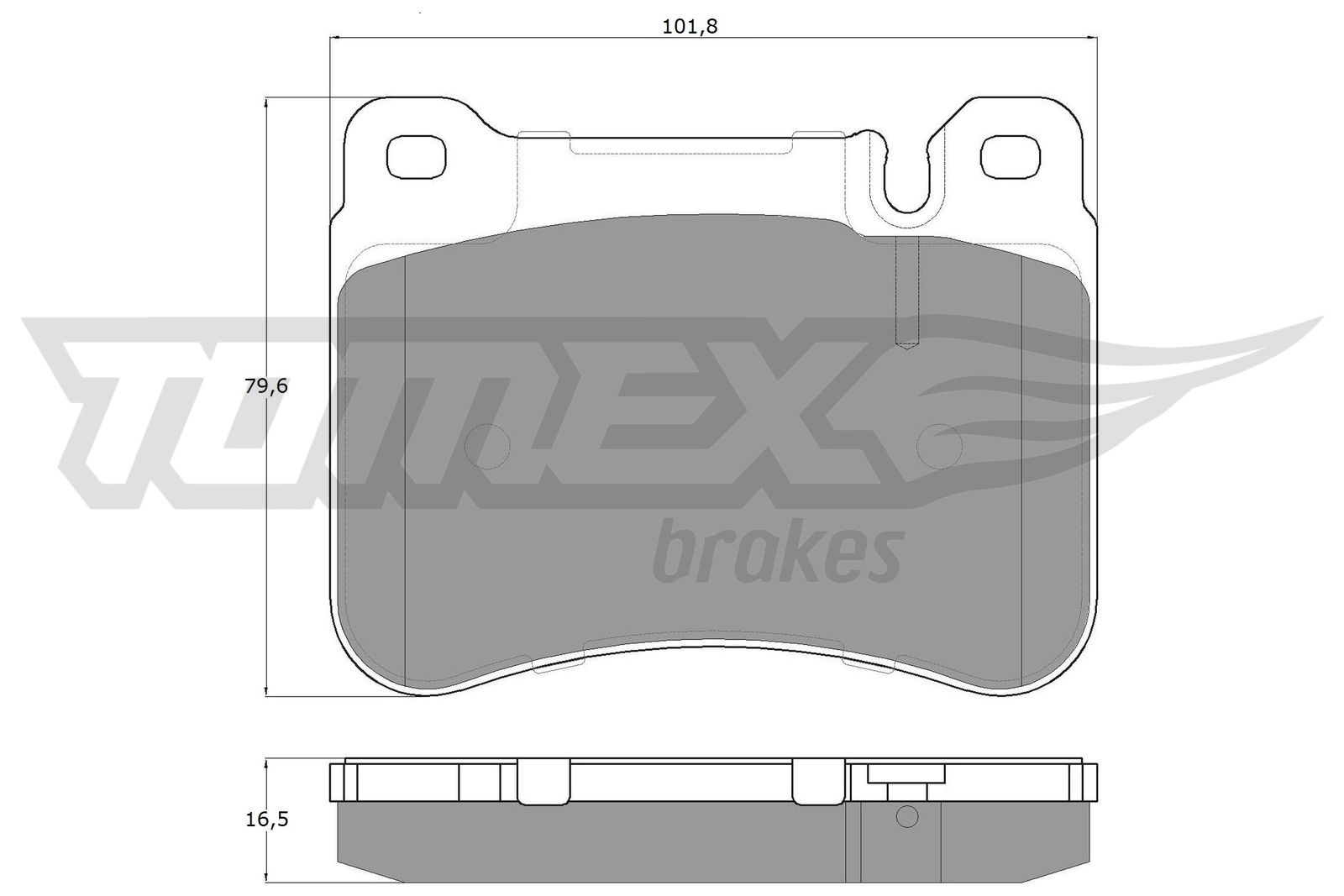 Sada brzdových platničiek kotúčovej brzdy TOMEX Brakes